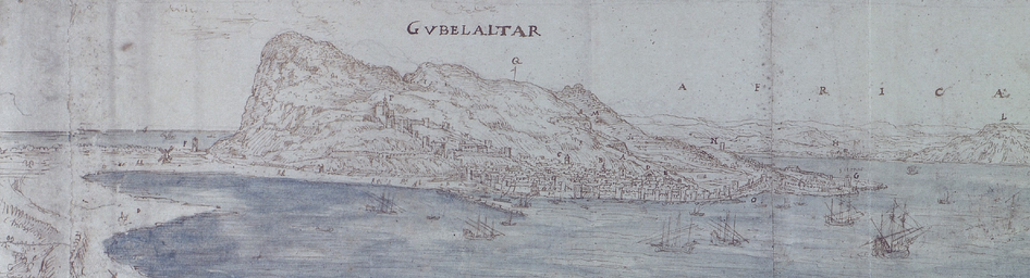 Gibraltar_en_1567_(detalle_de_la_'Vista_panorámica_de_la_bahía_de_Gibraltar_hacia_la_ciudad_con_la_costa_africana_en_el_fondo'_de_Anton_van_Den_Wyngaerde_conservado_en_el_Ashmolean_Museum_de_Oxford).jpg